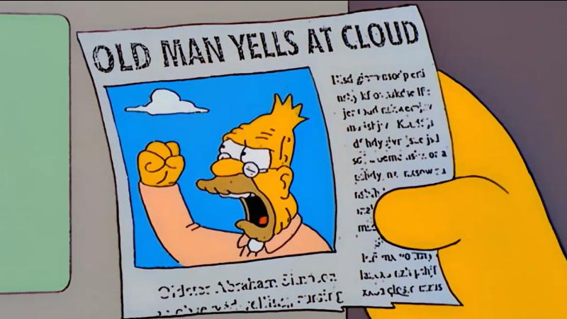 Picture of old man yells at cloud